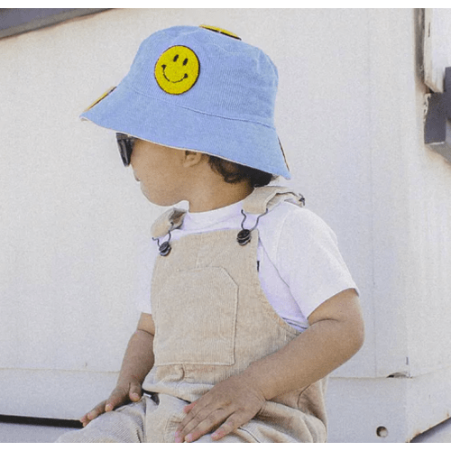 Smiley Bucket Hat Blue