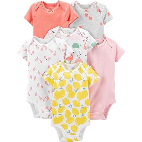Simple Joys by Carter's baby-girls 6-pack Short-sleeve Bodysuit