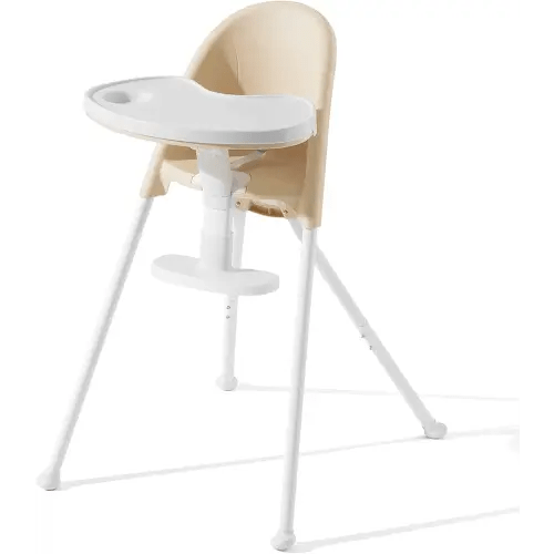 HAN-MM Foldable High Chair, One Click fold,Save Space, Detachable Double Tray, Infant Chair, Car Traveling, 3 in 1 Convertible, 3-Point Harness, Adjustable Footrest, Non-Slip Feet, Adjustable Legs