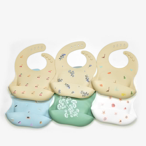Baby Flower Dino Waterproof Bib 1 Piece