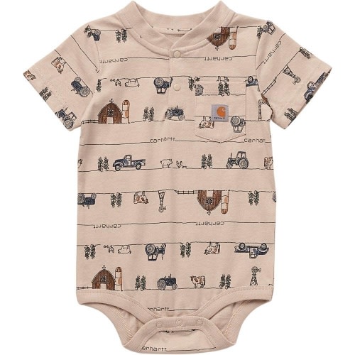 Carhartt Boy's Infant Henley Farm Print Bodysuit - Country Traditions Clothing