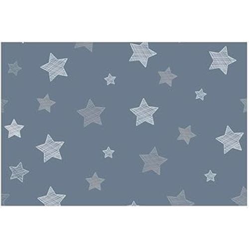 Disposable Placemats for Baby, Toddler and Kids, 40 Pack, Restaurant Stick-on Table Mats, 12x18, BPA Free, Beautiful Design, (Blue)