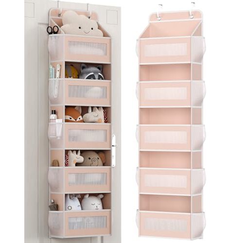Hoffeins Over The Door Organizer with 15 Pockets, Door Hanger Organizer for Bathroom Storage, Kids Organization and Storage, Bath Toy, Hanging Closet