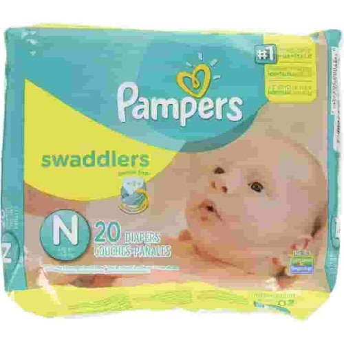 Pampers Swaddlers Diapers, Newborn 20 Count
