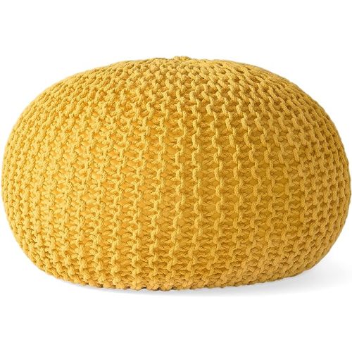 Christopher Knight Home Nahunta Pouf, Yellow