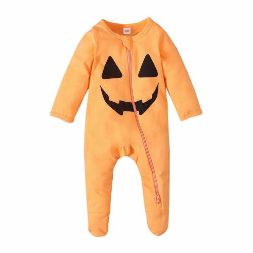 MANHUJI Newborn Outfits Baby Girl Newborn Infant Baby Boys Girls Halloween Romper Outfits Long Sleeve Jumpsuit Outfits Clothes Preemie Baby Boy Clothing Baby Boy Sleepers 0-3 Months (Yellow,60)