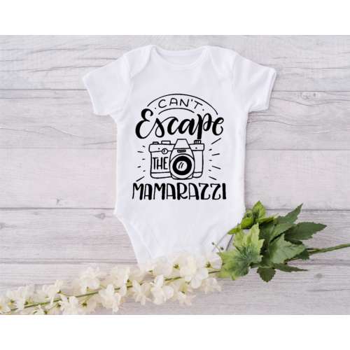 Can't Escape The Mamarazzi | Camera Onesie®|Photography Onesie|Cute Onesie| Joke Onesie| Take Home baby outfit
