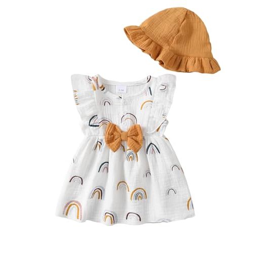 sweetabby Newborn Baby Girl Clothes Cotton Linen Dresses Infant Casual Sundress Playwear Summer Toddler Girl White Dress