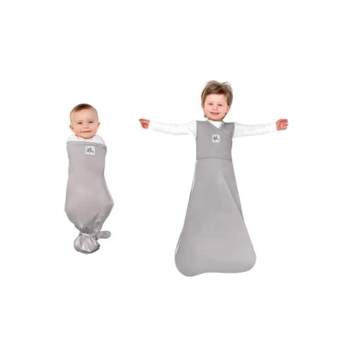The Ollie Swaddle® & Alphie Sleep Pouch® Baby Sleep Bundle – 3-Way Adjustable Newborn Swaddle Blanket and Wearable Sleep Sack | Moisture-Wicking, Buttery-Soft Fabric | Newborn to 14 Months (Stone)