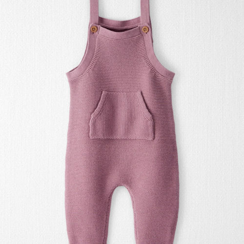 Plum Purple Baby Girl Organic Cotton Sweater Knit Overalls | Carter’s Oshkosh Canada