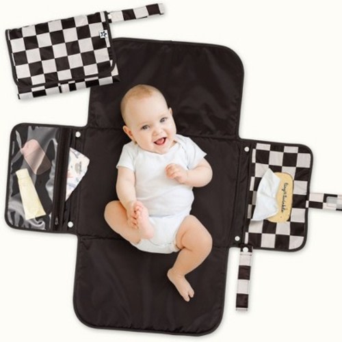 Tiny Twinkle Portable/Foldable Waterproof Diaper Changing Pad with Smart Wipes Pocket