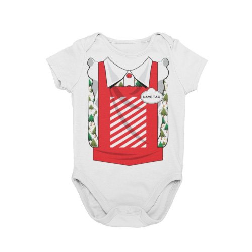 Female Cast Member Christmas Baby Costume | Baby Girl Theme Park Cast Xmas Cosplay | WDW Kingdom Orlando Personalized Baby Onepiece Romper