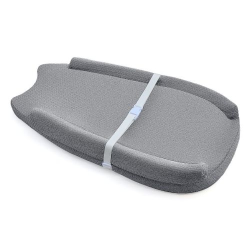 BabyBond Baby Changing Pad with Removable & Washable Cover, Waterproof Lining Contoured Changing Table Pad Portable with Non-Slip Bottom, Gray