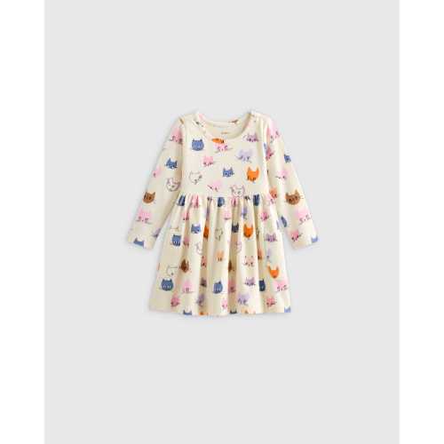 BABY Organic Cotton Long Sleeve Fit and Flare Pocket Dress