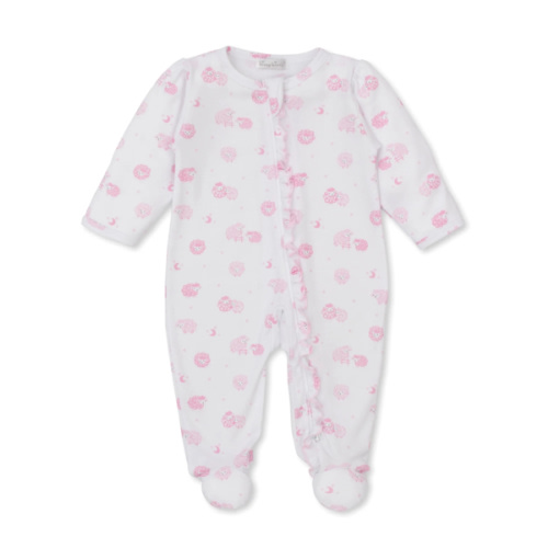 Baa Baa Baby Sheep Pink Zip Footie | 3-6 Months