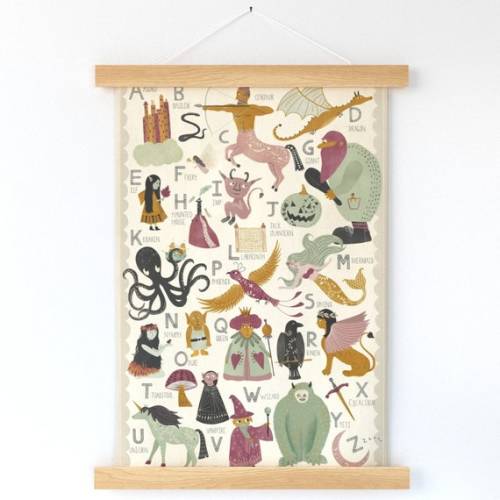 Alphabet Wall Hanging Myth and Legend Alphabet by - Etsy