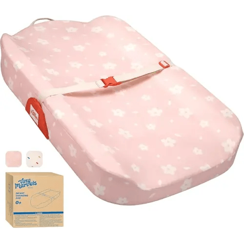 Tiny Marvels Baby Changing Pad, Waterproof Diaper Changing Pad with Non-Slip Base, Soft Contoured Changing Pad for Dresser, Nursery & Travel