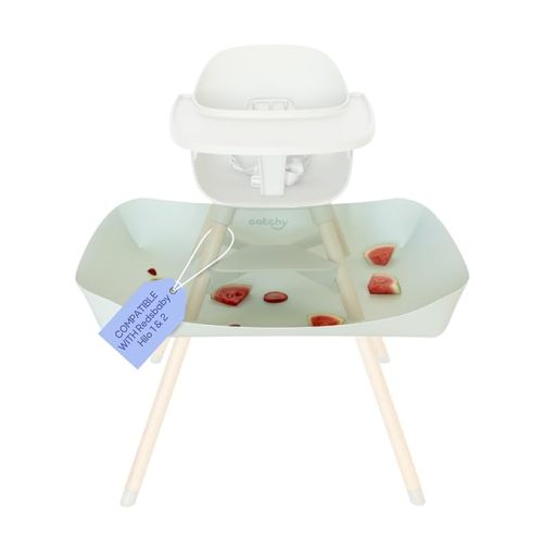 CATCHY -Food Catcher-Compatible with Stokke Tripp Trapp High Chair +11 Other High Chairs-Highchair Sold Separately-Baby & Toddler Food & Mess Catcher-Premium Linen Inspired -Under High Chair Accessory