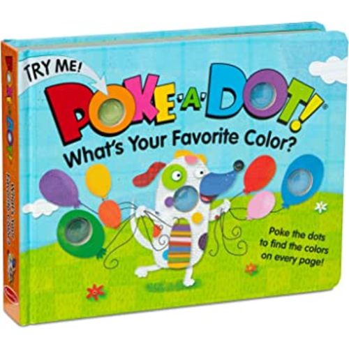 Melissa & Doug Children's Book - Poke-a-Dot: What’s Your Favorite Color (Board Book with Buttons to Pop) - Poke A Dot /Push Pop Book For Toddlers And Kids Ages 3+