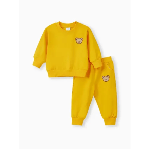 Baby/Toddler Girl/Boy Clothes 2pcs Bear Style Sweatshirt and Pants Set
