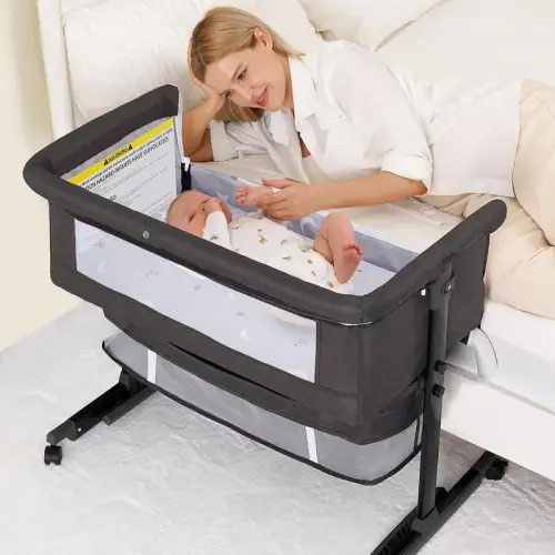 Baby Bassinet, Baby Basinet Bedside Sleeper, Easy to Fold Portable - TikTok Shop