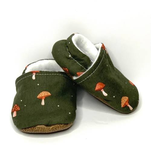 Mushroom Baby Moccs | Mushroom Baby Shoes | Soft Sole Shoes | Baby Moccs | Fabric Shoes | Baby Shoes | Baby Shower Gift | Crib