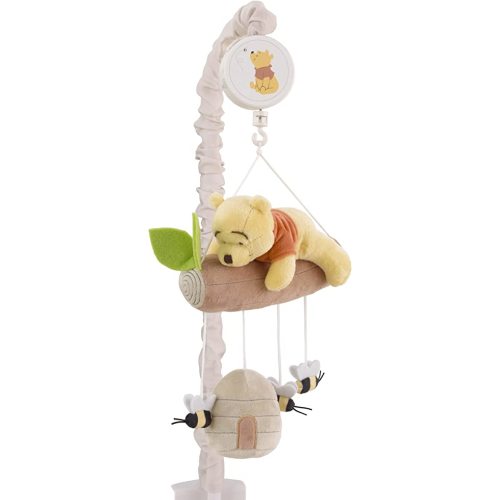 Disney Winnie The Pooh Hugs and Honeycombs Plush Musical Mobile with Bee Hive, Bees, Pooh Bear and Tree Branch