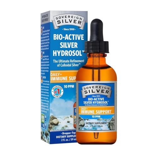 Sovereign Silver Bio-Active Silver Hydrosol- Colloidal Silver Liquid - 2oz - Dropper