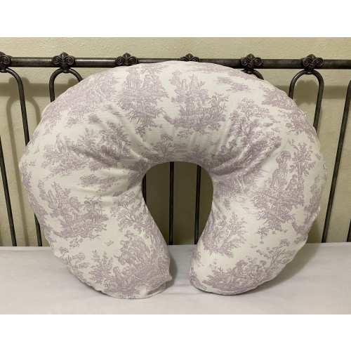 Nursing Pillow Cover, Lavender Toile Nursing Pillow Cover, Breastfeeding Pillow Cover