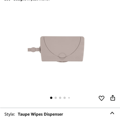 Ubbi On-the-Go Baby Wipes Dispenser, Portable Wipes Container for Travel, Diaper Bag Accessory Must Have for Newborns, Reusable Wipes Holder, Taupe