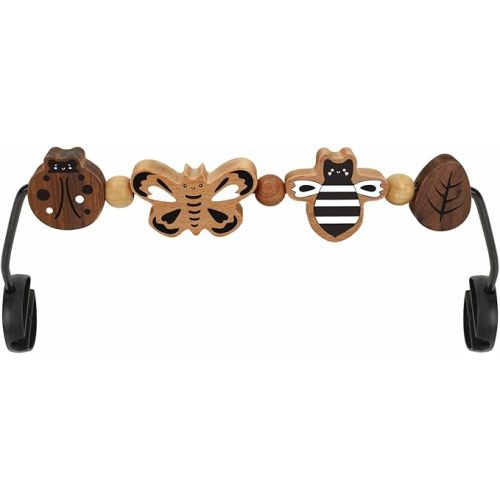 Baby Bjorn Bouncer Toy Bar - Toy Bar for Baby Bouncer Soft & Bliss, Easy to Attach and Remove, 360°Rotating Natural Wooden Toys, Exciting Design for Curious Babies, Insects Paradise