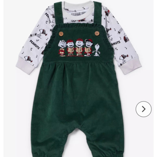 Peanuts Holiday Carolers Infant Shirt and Overall Set - BoxLunch Exclusive | BoxLunch