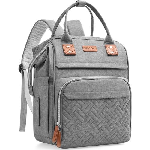 Diaper Bag Backpack, Large Diaper Bag, Multifunctional Diaper Bag, Baby Bag, Gray