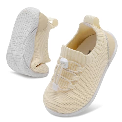 FEETCITY Baby Shoes Boys Girls First Walking Shoes Infant Sneakers Crib Shoes Breathable Lightweight Slip On Shoes