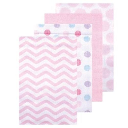 Little Treasure Luvable Friends Flannel Receiving Blankets 4pk, Blush Polka