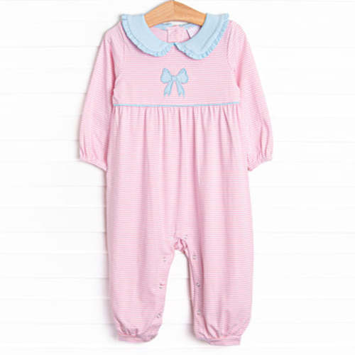 Finishing Touch Applique Romper, Pink – Stitchy Fish