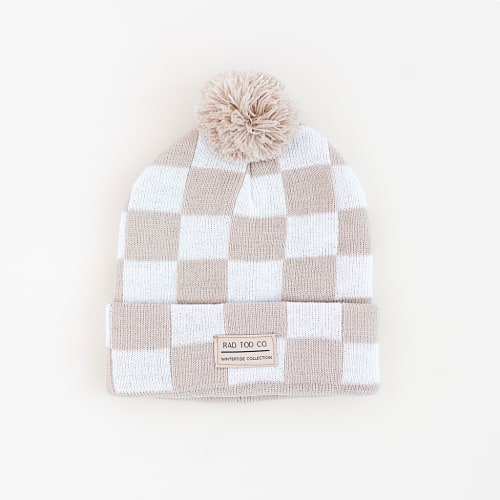 TAN CHECKERED BEANIE – Rad Tod