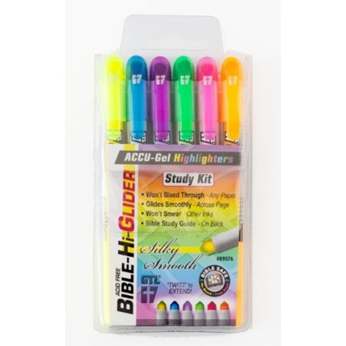 Gel Bible Highlighters, Pack of 6