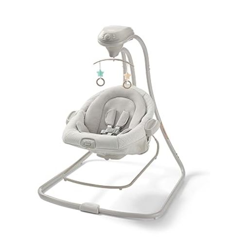 Graco DuetConnect LX Portable Baby Swing and Bouncer, Multi-Direction Baby Bouncer Seat, Multiple Swing Speeds, Great Gift for New Parents, Redmond