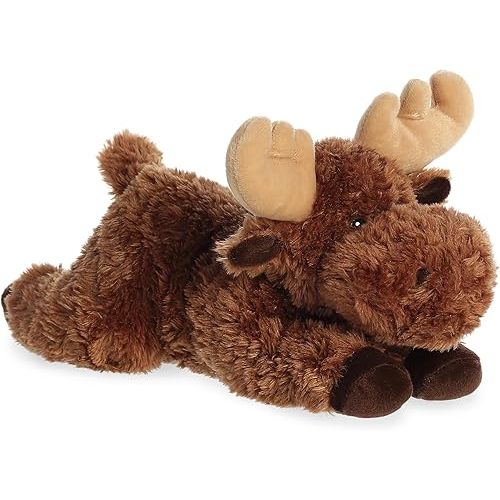 Aurora® Adorable Flopsie™ Moose Stuffed Animal - Playful Ease - Timeless Companions - Brown 12 Inches