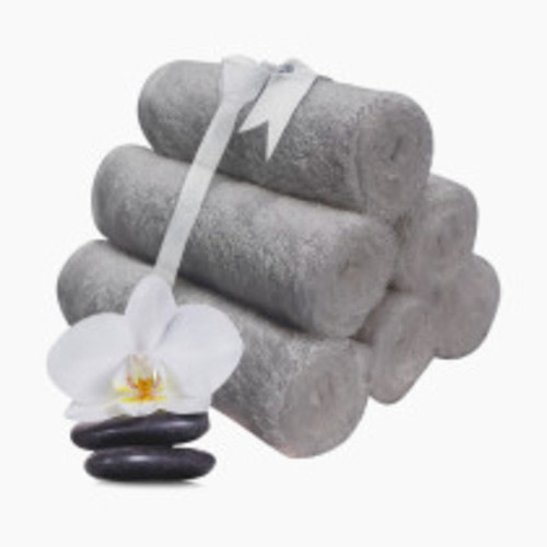 KeaBabies Deluxe Baby Bamboo Viscose Washcloths (6 Pack) - Cool Gray, 6