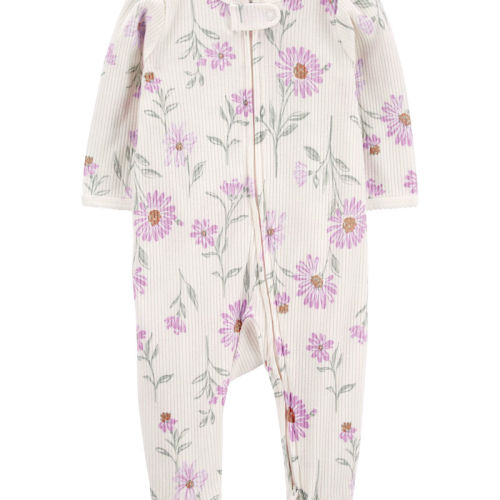 Multi Baby Floral 2-Way Zip Thermal Sleep & Play Pajamas | carters.com