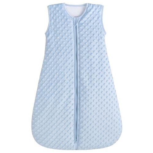 BABYINABAG Warm 2.5 Tog Quilted Winter Model Baby Sleeping Bag and Sack, Plush Minky Dot for Infants and Toddlers (Small (3 - 11 mos))