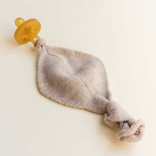 Merino Wool Titi Soother Holder - Sand
