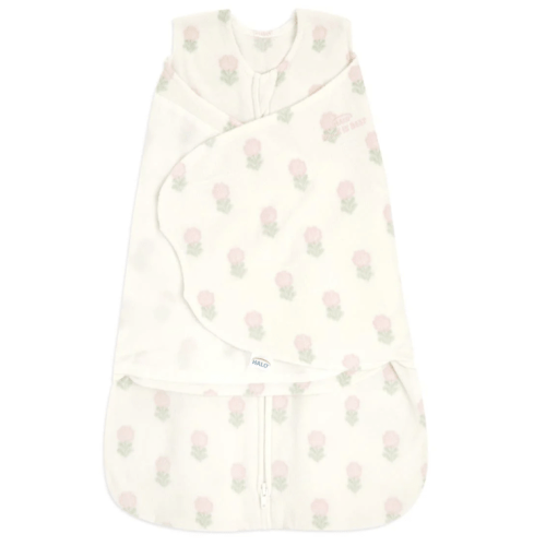 Micro-Fleece Baby Swaddle Block Flower | Newborn | HALO US