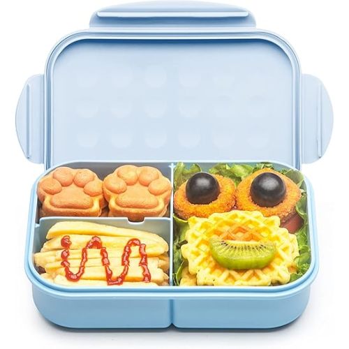 MISS BIG® Bento Box,Bento Box for Kids,Lunch Box Kids,Leakproof Kid Lunch Box,Lunch Containers No BPAs and Chemical Dyes,M/W,D/W & Fridge Safe(1150ml Blue)