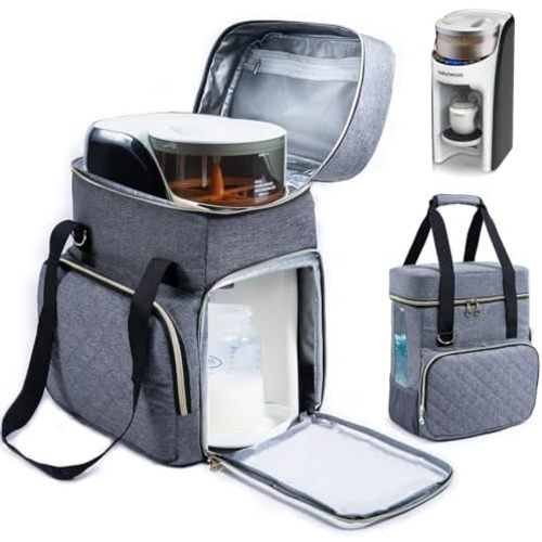 SFYBYHEART Carrying Case Compatible with Baby Brezza Formula Pro Advanced Formula Dispenser Machine Carrying Bag - Baby Formula Mixer Travel Bag with Pockets for Baby Essentials, Pumps, Baby Bottles