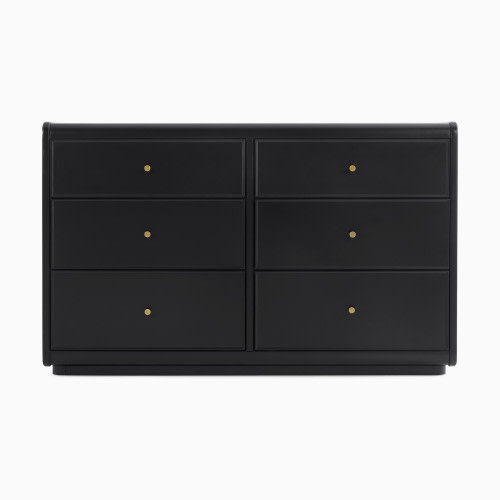 Bellini Aspen 6 Drawer Dresser - Black With Textured Oat