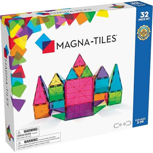 MAGNA-TILES Classic 32-Piece Magnetic Construction Set