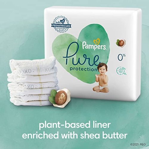 Diapers Size 2, 186 Count - Pampers Pure Protection Hypoallergenic Disposable Baby Diapers for Sensitive Skin, Fragrance Free, ONE Month Supply (Packaging May Vary) - 1 Month Supply